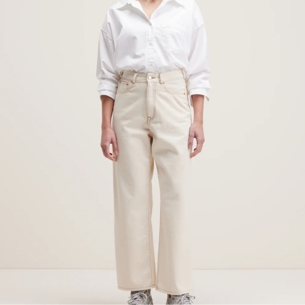 Bellerose Poker High Waisted Jeans Wide Leg- Size 29 – Natural